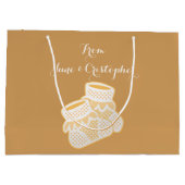 Grand Sac Cadeau chaussettes de bébé - tournesol (Dos)