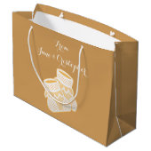 Grand Sac Cadeau chaussettes de bébé - tournesol (Dos Angle)