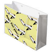 Grand Sac Cadeau Chaussure à talon jaune mignon (Devant Angle)