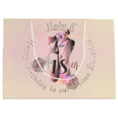 Grand Sac Cadeau Chaussures Ballerina Pink Toe (Dos)