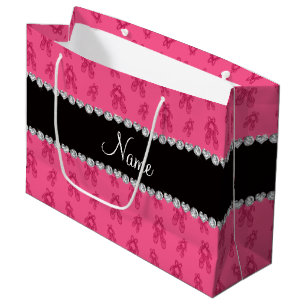 Grand Sac Cadeau Chaussures de ballet roses nommées faites sur