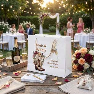 Grand Sac Cadeau Chaussures et pétillant Bohème Occidental Mariage 