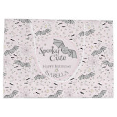 Grand Sac Cadeau Chauves-souris roses Éffrayant Bébé mignonne fille (Dos)