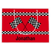 Grand Sac Cadeau Checkered Flag Design Gift Bag (Devant)