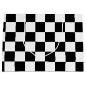 Grand Sac Cadeau Checkered noir (Devant)