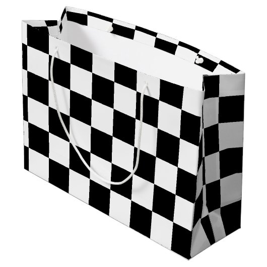 Grand Sac Cadeau Checkered noir (Dos Angle)