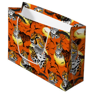 Grand Sac Cadeau Cheetah African Feline Wild Animal