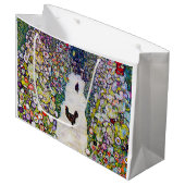 Grand Sac Cadeau Chemin de jardin avec poulets, Gustav Klimt (Devant Angle)