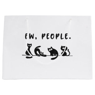 Grand Sac Cadeau Chemise de chat noir drôles femmes nouvelles perso