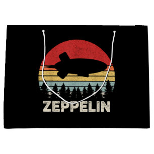Grand Sac Cadeau Chemise Vintage Rétro Zeppelin Dirigeable Aéronef