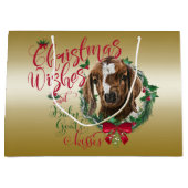 Grand Sac Cadeau CHÈQUE | voeux de Noël Bébé Chèvre Baisers Boer (Devant)