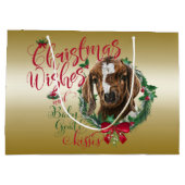 Grand Sac Cadeau CHÈQUE | voeux de Noël Bébé Chèvre Baisers Boer (Dos)