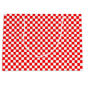 Grand Sac Cadeau Chèques croates rouges et blancs (Devant)