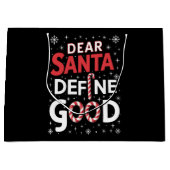 Grand Sac Cadeau Cher Père Noël Définir les fêtes de Noël (Devant)