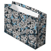 Grand Sac Cadeau Cherry blossom in white and blue (Devant Angle)