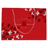 Grand Sac Cadeau Cherry Blossoms & Double Bonheur Mariage chinois (Dos)