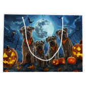 Grand Sac Cadeau Chesapeake Bay Terrier Halloween Éffrayant (Dos)