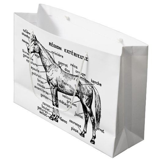 Grand Sac Cadeau Cheval (Devant Angle)