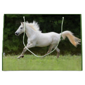 Grand Sac Cadeau Cheval blanc galopant (Devant)