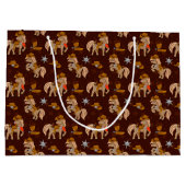 Grand Sac Cadeau Cheval cool cowboy sheriff carrelé (Dos)