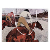 Grand Sac Cadeau Cheval de Jockey et de Course, Lautrec (Dos)