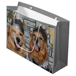 Grand Sac Cadeau Chevaliers de golden retriever