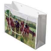Grand Sac Cadeau Chevaux de course, Edgar Degas (Devant Angle)