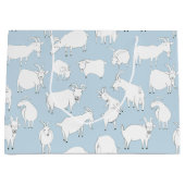 Grand Sac Cadeau Chèvres jouant - bleus layette (Devant)