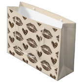 Grand Sac Cadeau Chic Beige & Black Cheetah Print (Devant Angle)