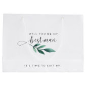 Grand Sac Cadeau Chic Calligraphie Serez-Vous Ma Meilleure Proposit (Dos)