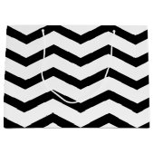 Grand Sac Cadeau Chic Chevron (Devant)