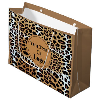 Grand Sac Cadeau Chic élégant Leopard Poster de animal Custom Busin