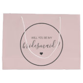 Grand Sac Cadeau Chic et Élégant Veux-tu être ma demoiselle d'honne (Dos)