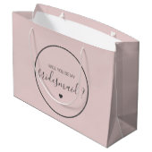 Grand Sac Cadeau Chic et Élégant Veux-tu être ma demoiselle d'honne (Dos Angle)