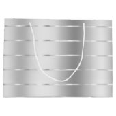 Grand Sac Cadeau Chic Fête de mariage au ruban argenté (Dos)