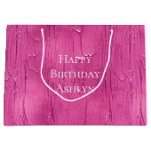 Grand Sac Cadeau Chic gâteau rose Frosting Anniversaire (Devant)