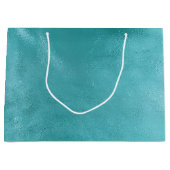 Grand Sac Cadeau Chic Glam Turquoise Aqua Blue Anniversaire (Devant)