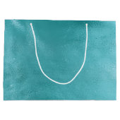 Grand Sac Cadeau Chic Glam Turquoise Aqua Blue Anniversaire (Dos)