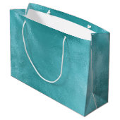 Grand Sac Cadeau Chic Glam Turquoise Aqua Blue Anniversaire (Dos Angle)