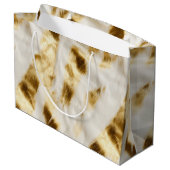 Grand Sac Cadeau Chic Gold White Cowhide Western (Dos Angle)