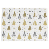 Grand Sac Cadeau Chic Luxe Moderne Arbres de Noël (Dos)