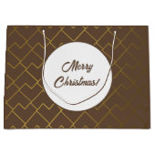 Grand Sac Cadeau Chic tendance Géométrique Brown doré (Devant)