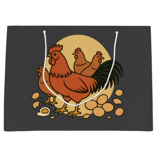 Grand Sac Cadeau Chicken Lover Gift Bag (Devant)