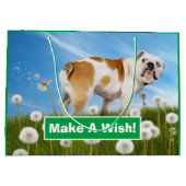 Grand Sac Cadeau Chien avec Dandelion (Dos)