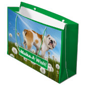 Grand Sac Cadeau Chien avec Dandelion (Devant Angle)