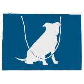 Grand Sac Cadeau Chien Baby shower Pit Pitbull Blue Boy (Dos)