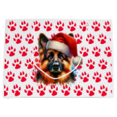 Grand Sac Cadeau Chien berger allemand à Noël (Devant)