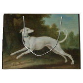 Grand Sac Cadeau Chien blanc gris (par Jean-Baptiste Oudry) (Devant)