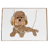 Grand Sac Cadeau Chien Caniche (Devant)
