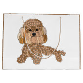 Grand Sac Cadeau Chien Caniche (Dos)